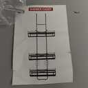 Hanging Shower Caddy Over Door: Silver Rustproof Shower Organizer over the Door - No Drilling Bathroom Rack for Inside Shower