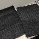 2pcs Arotive Luxury Bathroom Rugs 24x16, Extra Soft Thick Absorbent Shaggy Chenille Bath Rugs, Non-Slip Machine Wash Dry, Bath Mats for Bathroom Floor, Tub and Shower, Home Decor Accessories, Black