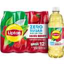 2 x Lipton Zero Sugar Iced Tea, Green Tea Mixed Berry, 16.9 fl oz Bottles, (12 Pack), 100% DV Vitamin C (EXP 05/11/26)