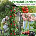 Garden Trellis for Climbing Plants Outdoor, 6.9FT Tall Metal Obelisk Trellis, 82.7" Umbrella Trellis for Potted Plants, Mushroom Top Trellises for Vines, Rose, Clematis, Pea, Bean, Tomato