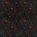 Boho Wallpaper Peel and Stick Dark Wallpaper Removable Vintage Plants Contact Paper Vinyl Textured Wall Paper Boho Waterproof Shelf Paper for Bedroom Bathroom 17.3"x480"