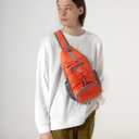 WATERFLY Packable Small Crossbody Sling Backpack Shoulder Chest Bag Daypack for Hiking Traveling