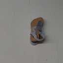 SM New York Women's Ellie T-Strap Blue Textile Sz 7 Medium