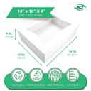 SCT White Window Bakery Boxes with Tuck-in Lid, 10 x 14 x 4, White, Paper, 100/Carton