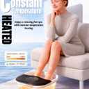 Collapsible Heated Foot Spa with Bubble and Red Light Temperature Control Foot Bath Massager and Soaking Tub Featuring 8 Shiatsu Massage Rollers Pumice Stone and Built-in Timer Ideal Gift for Wife,Mom
