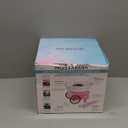 Nostalgia Vintage Hard and Sugar Free Candy Countertop Cotton Candy Maker, Includes 2 Reusable Cones And Sugar Scoop  Pink