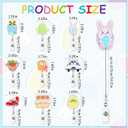9 Pcs Easter Badge Reels Retractable Easter Badge Reel Holder Holiday Badge Reels Glitter Bunny Egg ID Name Badge Clips Spring Badge Reel for Nurses Employee Volunteer Students Easter Party Decor