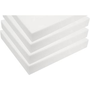 FoamTouch 4-Pack Upholstery Foam Cushion High Density 2" Height x 18" Width x 18" Length Made in USA
