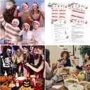 2 x Christmas Friendly Feud Game, Christmas Trivia Quiz, Family Feud Baby Shower Game, Christmas Party Game for Family Activity Favors-30 Christmas Feud Cards & 3 Fast Money Round Cards-05