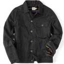 Huckberry Flint and Tinder Men's Flannel-Lined Waxed Trucker Jacket, Water & Weather Resistant Mens Jacket (M)