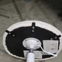 GTPLAYER Velvet Tall Office Chair with Wheels Vanity Chairs with Back, Versatile Height Use: Office to Bar Stools Small Ergonomic Comfy Armlees Computer Desk Chair with Bow Lumbar Pillow for Gift (Tv-white)