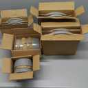AmorArc Stoneware Dinnerware Sets,Round Reactive Glaze Ceramic Plates and Bowls Set,Highly Chip and Crack Resistant | Dishwasher & Microwave Safe Dishes,Service for 6 (18pc) (Cappuccino Color)