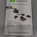 ReTrak® Retractable Standard HDMI® Cable with Mini, Micro, and DVI Adapters, 5 Ft. in Black