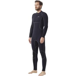 Hevto Men Wetsuits 3/2mm Neoprene Wet Suit Back Front Zip in Cold Water for Surfing Swimming Diving, Medium