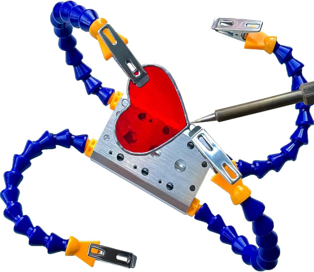 Soldering Clamp for Stained Glass Making, Adjustable Helping Hands for Soldering Small Components, Stained Glass Supplies Tools for Craft Projects or Jewelry Making