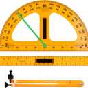 MotiMind 1 Set Large Mathematics Teaching Kit Including 1 Pcs Jumbo Teaching Ruler 1 Pcs Large Protractor 1 Pcs Geometry Compass Big Geometry Measurement Tool for Teacher Classroom Black Board