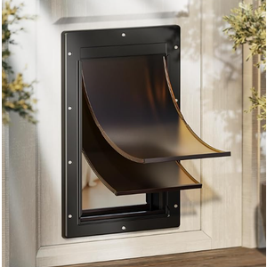 Never Rust Plastic Dog door, Large Doggy Door, Doggie Door for Easy Install in Interior and Exterior Doors or Wall, Double Magnetic Flaps, Closing Panel, Pet Door for Pet Up to 100lb (Large)