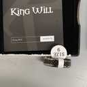 King Will 8mm Tungsten Carbide Rings for Men Men's Wedding Band with Carbon Fiber Inlaid Beveled Polished Size 9