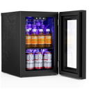 Antarctic Star 18L Beverage Refrigerator Cooler 24Can, Mini Fridge with Quiet Compressor, LED Light,Freestanding Small Fridge with Electronic Temperature Control for Home and Bar(40-61 ℉)
