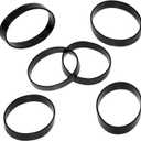 ONLYKXY 100 Pieces Silicone Cable Ties 1 inch/25mm Diameter Flat Rubber Bands Elastic Bands Supplies Reusable Rubber Rings Thick Rubber Bands for School Home or Office Elasticity Coil Ring (Black)