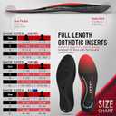 Physix Gear Orthotic Insoles for Men & Women - Arch Support Orthotics Insole, Orthopedic Insoles, Inserts for Men & Women, Foot Insoles for Plantar Fasciitis Comfort, Shoe Insert, Feet, Red/Black, L