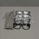 Eyekepper 5-pack Oversized Reading Glasses Square Large Frame Readers for Men and Women - Black +1.50
