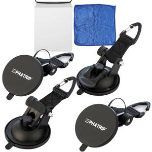 3.1 inch Heavy Duty Suction Cups Anchor with Hooks(4PCS),10 kg Multifunctional Strong Suction Cups for Outdoor, Wall Anchor for Camping Tarp Accessory,Car Side Awning,Home Workshop (Small)