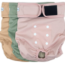 Washable Female Dog Diapers - Premium Reusable Diapers for Doggie in Heat - Highly Absorbent Dog Diapers Female for Pet Incontinence with Adjustable Snaps (Pink, XL)