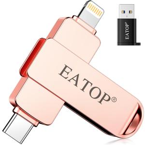 512GB Flash Drive Intended for iPhone iPad, Memory Stick Storage for Photos and Videos Backup, Compatible with iPhone iPad Android PC, Plug and Play, No Application Required (Rose Gold)