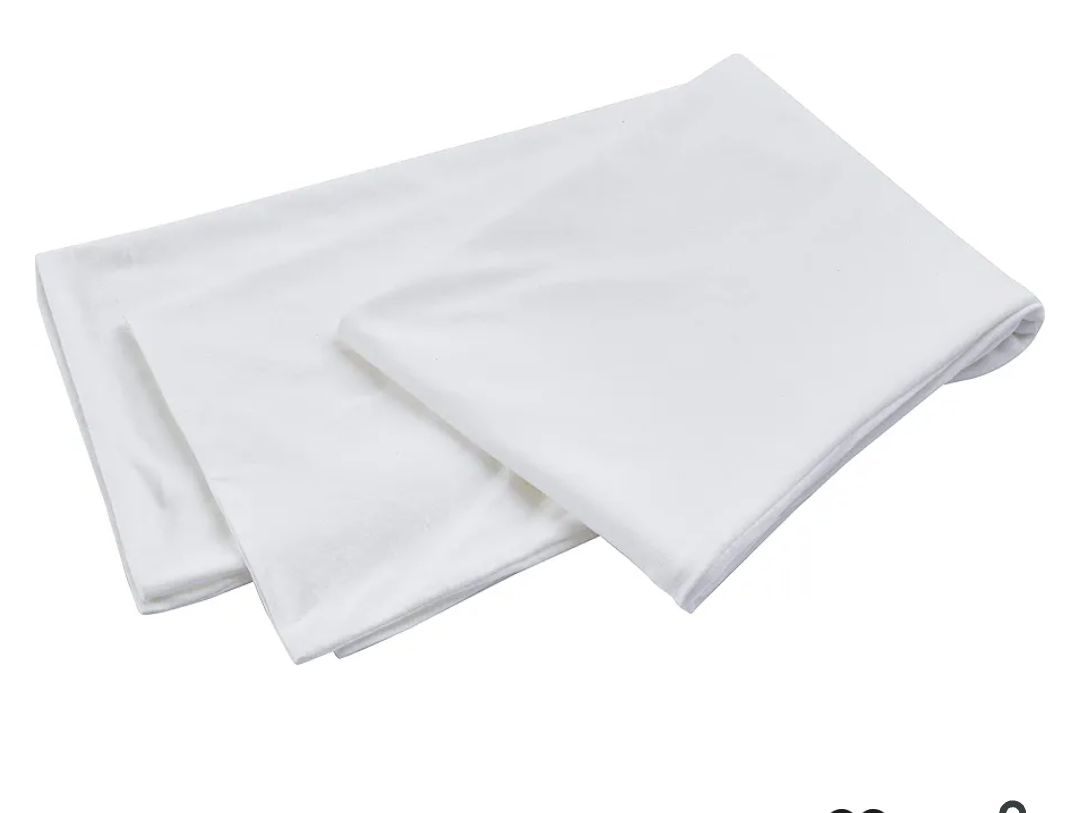 Oubonun 100% Jersey Cotton Body Pillow Cover with Zipper - Luxury Soft Removable Pillow Case - Long Fuzzy - Knitted (White, 21"X54")