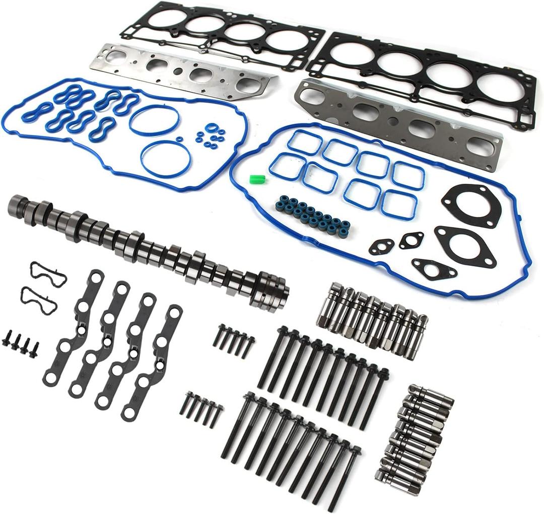 5.7 Hemi Cam MDS Lifter Kit with Head Gasket, Camshaft Set Suitable for 2009-2019 Ram 1500 Durango 5.7L V8 Replace# 5038684AA, 5038785AD, 53021726BC, 53022263AF