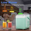 NEWBULIG Ice Makers Countertop with Handle, Portable Ice Machine, 9 Bullet Ice Cubes in 6 Mins, 26lbs in 24Hrs, Auto-Cleaning, with Basket and Scoop, for Home, Kitchen, RV, Camping, Green