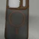 Matte Translucent Magnetic Non-Slip Cover for iPhone 17 16 15 14 13 12 Pro Max 17Air 16 15 14 Plus Wireless Charging Shockproof Cover,Khaki,for iPhone 17 Pro