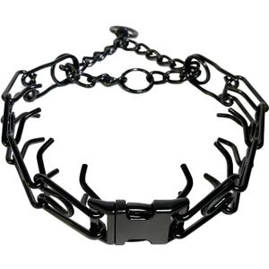 Prong Training Collar for Dogs, Adjustable Dog Pinch Collar with Quick Release Buckle, No Pull Collar for Small Medium Large Dogs, Extra Link and Caps, M
