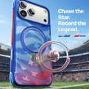 TORRAS Soccer Ostand Q3 Air iPhone 17 Pro Max Case with 360 Magnetic Stand, Fit for MagSafe, Mil-Grade Drop Tested, Soccer Fan Edition, Game Day Ready, World Cup Inspired, Starlight Blue