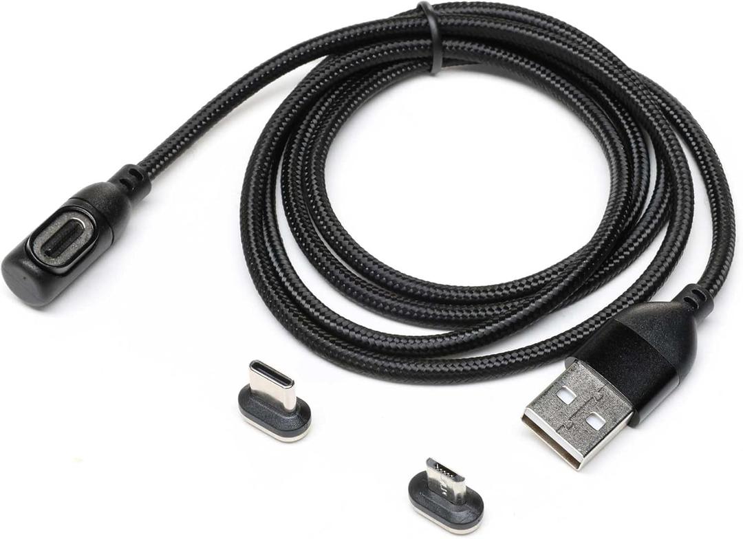 Spektrum Magnet Micro USB Charge Data Cable & Adapter: iX12, iX20, SPMA3067, Black