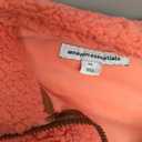 Amazon Essentials Women's Sherpa Long-Sleeve Mock Neck Full-Zip Jacket with Woven Trim, Brown Coral Pink Color Block, XX-Large