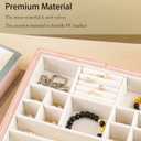Jewelry Organizer for Drawer, Retractable Jewelry Drawer Organizer Inserts, Leather Storage Display Case Storage Containers Box in Dresser