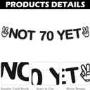 69th Birthday Party Decorations for Men Women, "Not 70 Yet" Birthday Banner - Premium Cardboard Hanging Sign for 69 Birthday Party, Wall & Ceiling Decor