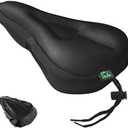 Zacro Bike Seat Cushion - Gel Padded Bike Seat Cover for Men Women Comfort, Extra Soft Exercise Bicycle Seat Compatible with Peloton, Outdoor & Indoor Bike Saddles