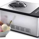 Whynter Ice Cream Maker Machine Automatic 2.1 Qt. with Built-In Compressor, LCD Digital Display & Timer, No Pre-Freezing, ICM-200LS, Stainless Steel