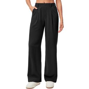 Ewedoos Wide Leg Pants Woman Stretchy Work Dress Pants Women Trendy 2026 Business Casual Outfits Comfort Fit Slacks Trousers, L