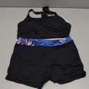 Aqua Eve 2 Piece Tankini Swimsuit for Women Tank Bathing Suit with Shorts Open Back Athletic Swimwear S