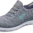 Skechers Women's Summits Dazzling Haze Hands Free Slip In Sneakers (9, Grey Mint)
