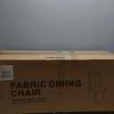 COLAMY Upholstered Fabric Dining Chair with Wood Legs, Modern Parsons Chair with High Back for Kitchen, Dining Room, or Restaurant, Grey