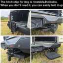 Hitch Step for Dog with 2 Inch Hitch Receiver,Universal Towing Dog Step with Nonslip Surface,Rotatable&Foldable,Convenient for Getting on and Off The Vehicle.