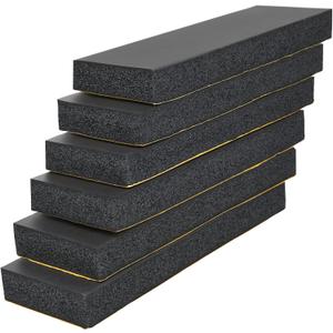 Garage Wall Protector Bumper Guards - 6 Pack Universal 1-3/16" Thick Car Door Edge Guard Self-Adhesive Comprehensive Protection EVA Foam Scratch Prevention Padding for Warehouse Parking Narrow Garage (Black)