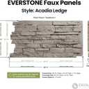 EverStone Acadia Ledge Faux Stone Panel, 49"W x 25 1/2"H x 1 1/4"D, Boardwalk Bay Color