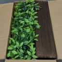Lyrow 2 Pack Artificial Eucalyptus Plants in Rectangular Rustic Wooden Planter Box Faux Potted Herb Plant Greenery Centerpiece for Cabinet Windowsill Table Shelf Wedding Farmhouse Decor (Brown,11.4'')