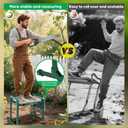 Saker Garden Kneeler and Seat Foldable Gardening Stool with Extendable Legs & Thickened Pad, Tool, Heavy Duty 400lbs Support for Elderly, Gardening, Outdoor Use